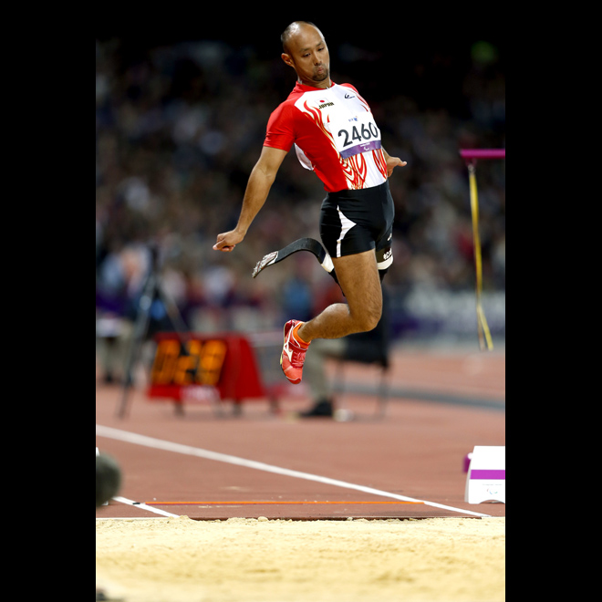 ロンドンパラリンピック　陸上競技・走り幅跳び　山本 篤　　　写真／竹見脩吾